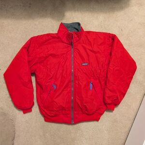 Patagonia Red Jacket with Blue Accents